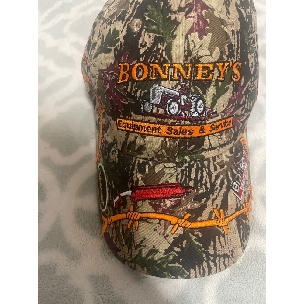 Bonney's Equipment Branson Tractors Camo Embroidered Hat Kymco Cub Cadet Cap - Picture 5 of 10